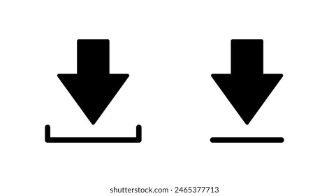 Download icon set. Download vector icon