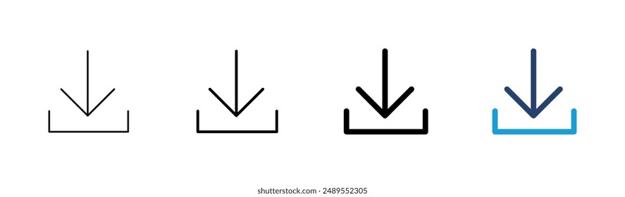 Conjunto de iconos de Descarga. Icono de Vector de Descarga