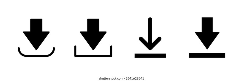 Download icon set. Download vector icon
