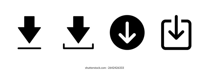 Conjunto de ícones de download. Ícone de vetor de download
