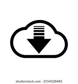 Download icon set. Vector illustration.