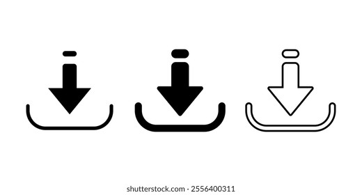 Download icon set. Vector illustration.