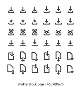 Download icon set. Vector illustration. 
