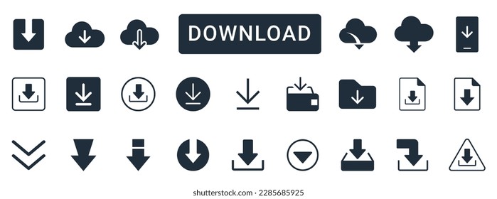 Descargar conjunto de iconos Vector aislado en fondo blanco