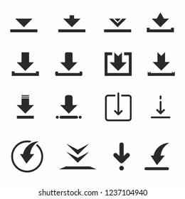 Download Icon Set vector. Upload symbol
