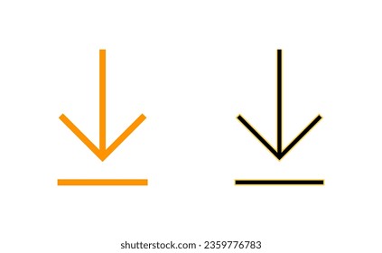 Download icon set for web and mobile app. Download sign and symbol