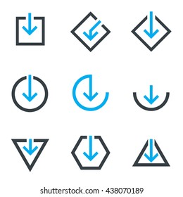 Download Icon Set Web Navigation Design Template Elements