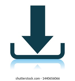 Download Icon. Shadow Reflection Design. Vector Illustration.