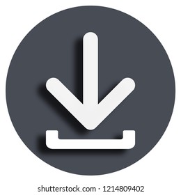 Download Icon with Shadow Upload Button Vector 