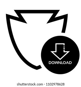 download icon and shield
