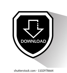 download icon and shield