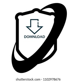download icon and shield
