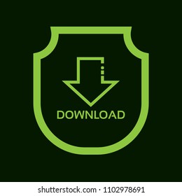 download icon and shield