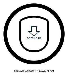 download icon and shield