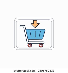 Download Icon: Shopping Cart Vector for E-Commerce and Digital Products"