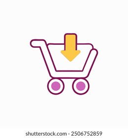 Download Icon: Shopping Cart Vector for E-Commerce and Digital Products"