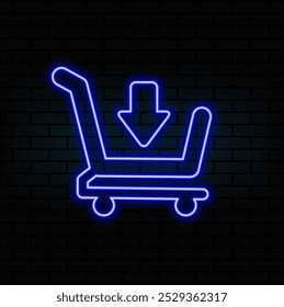 Download Icon. Shopping Cart Vector for E Commerce and Digital Products. icon neon..4.