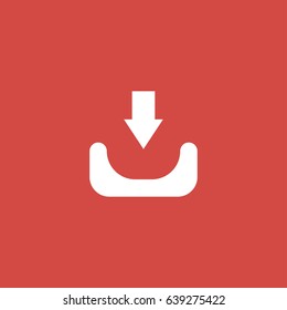 download icon. sign design. red background