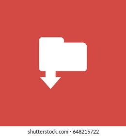 download icon. sign design. red background