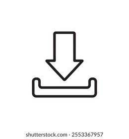 download icon silhouette vector outline flat design illustrations