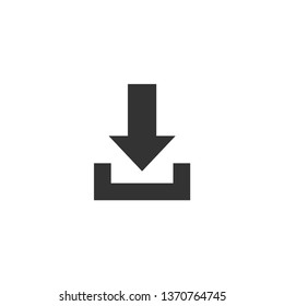 Download icon in simple design. Vector illustration