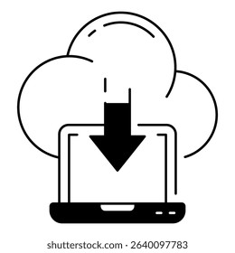 download icon, simple design, vector illustration