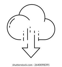 download icon, simple design, vector illustration