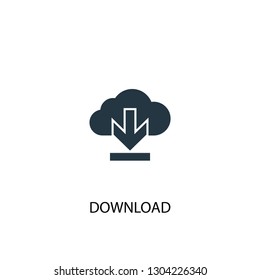download icon. Simple element illustration. download concept symbol design. Can be used for web and mobile.