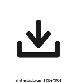 download icon. Simple glyph vector for UI and UX, website or mobile application on white background