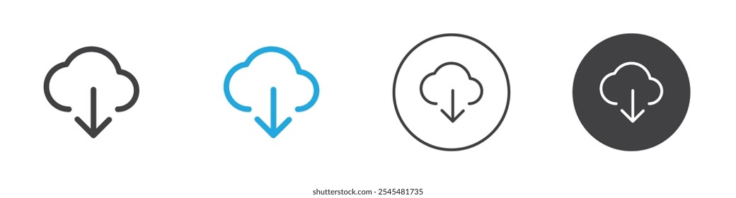 Download icon Simple outline vector logo