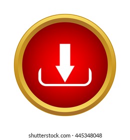Download icon in simple style isolated on white background
