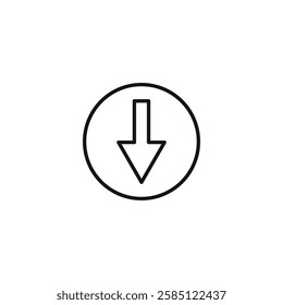 Download icon. simple thin line vector icon