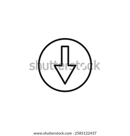 Download icon. simple thin line vector icon