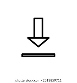 Icono de la Descarga, diseño simple del Vector, Botón de la Descarga, icono de la Descarga de la flecha, icono de la Descarga de archivo, Ilustración vectorial