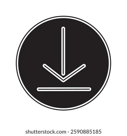 Download icon, simple vector design. size 10 EPS