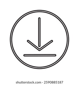 Download icon, simple vector design. size 10 EPS