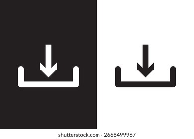 Ícone de download, design de vetor simples.