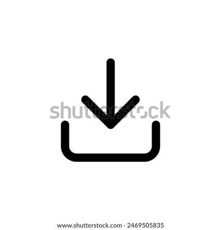 Download icon, simple vector design