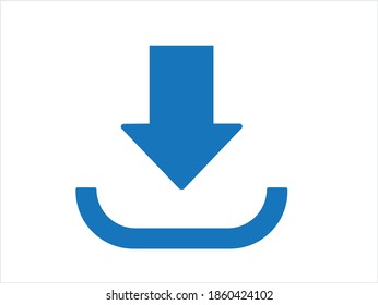 icono de descarga ilustración vectorial simple