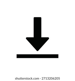 ícone Download, vetor simples Ilustração.