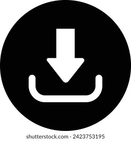 Download icon . Software download icons, Load symbol. Download button, files icons. simple icon isolated on transparent background. Arrow downloading icon. software download icon.