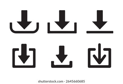 Ícone Download. Ícone de download de software. Ícone de download e upload definido. símbolo de setas, ilustração vetorial eps 10
