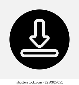 Download icon in solid style about essentials, use for website mobile app presentation