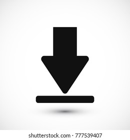 download icon,  stock vector illustration flat design