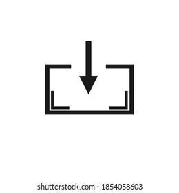 icono de descarga con estilo plano 