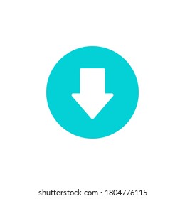Download icon symbol vector isolated on white background
