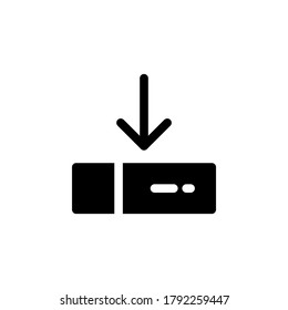Download icon. Symbol vector on white background.