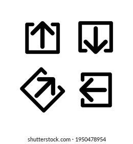download icon symbol vector. A set of arrow illustration icons with various directions, set of flat arrows collection of concept arrows for web design, mobile apps or presentation.