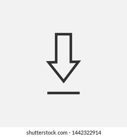 Download Icon. Take Data or Get  File Illustration As A Simple Vector Sign & Trendy Symbol in Line Art Style for Design and Websites, Presentation or Mobile Application.