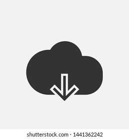 Download Icon. Taking Data, File or Content Illustration As A Simple Vector Sign & Trendy Symbol in Glyph Style for Design and Websites, Presentation or Mobile Application. 